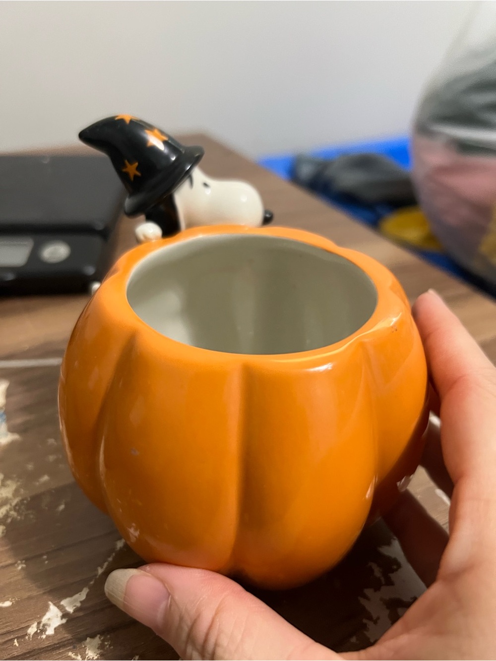 Hallmark Peanuts Snoopy Wizard Jack O Lantern Pumpkin Ceramic Halloween Mug 15oz - Picture 2 of 7